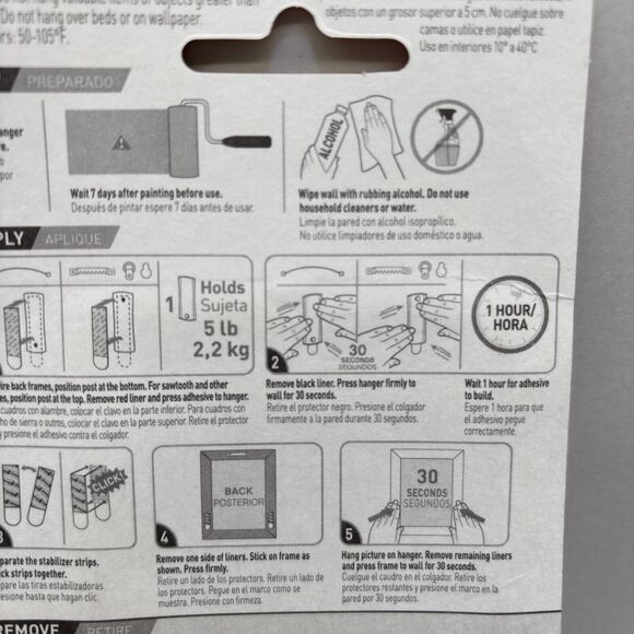 3M Command Universal Picture Hanger, Holds 5 lb, 3 Pack {F} - Picture 10 of 12